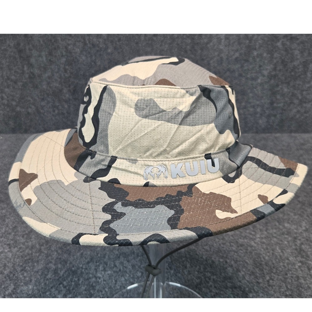 Kuiu Camo Boonie Hat Mens L-XL Yupoong Adjustable Chin Strap Hunting Sun Hat